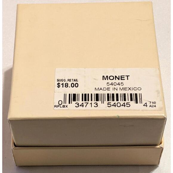 Vintage MONET Fall Flower Bouquet Brooch Pin Jeweled & Enameled Ribbon NIB - Picture 8 of 8